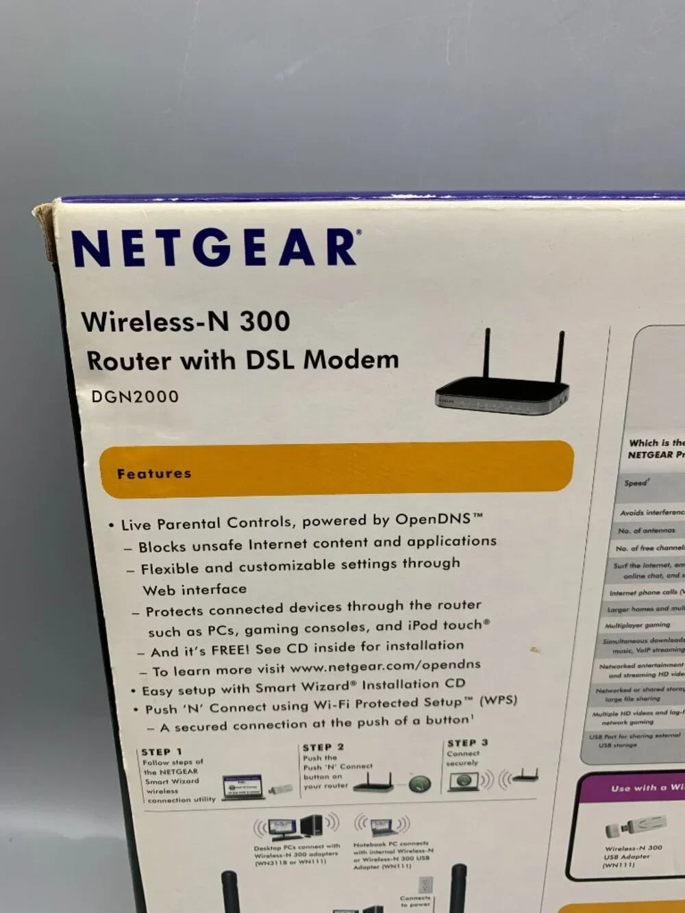 NEW in BOX Neatgear Wireless N300 Router with DSL Modem
